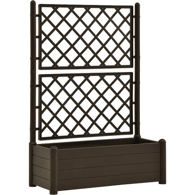 STEFANPLAST Truhlík vyvýšený záhon s mřížkou ITALIA 100x43x142cm moka