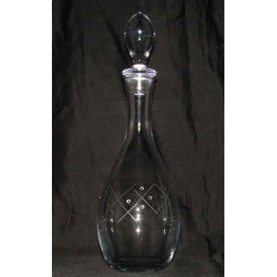 LsG-Crystal Láhev na víno 12 x SWAROVSKI krystal ručně broušená/ rytá dekor Karla dárkové balení LA-689 1000 ml