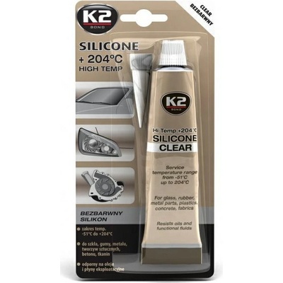 K2 SILICONE CLEAR 85 g - vysokoteplotní čirý silikon – Zboží Dáma