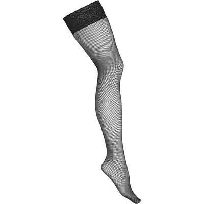 ostatní Чорапи самостоятелни мрежести с дантелен бордюр и силиконm, L/XL