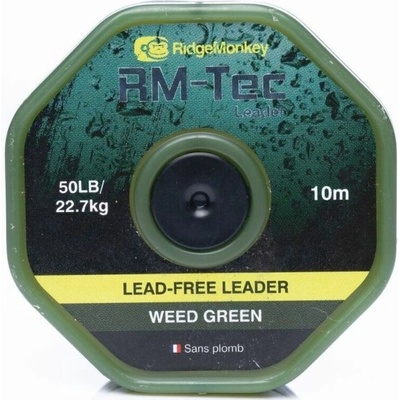 RidgeMonkey šnúra RM-Tec Lead Free Leader 10m 50lb Weed Green