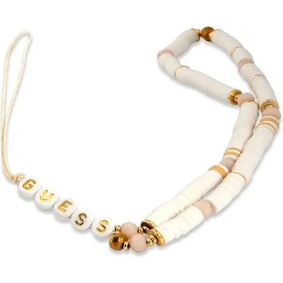 GUESS Висулка Guess GUSTPEARW, каишка за телефон бяла, мъниста Heishi (GUSTPEARW)