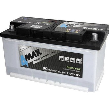 Image 1 of 4MAX Deep Cycle 90Ah right+