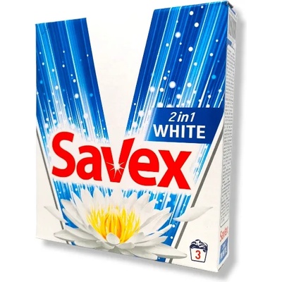Savex прах за пране, 300гр, 3 пранета, 2в1, White