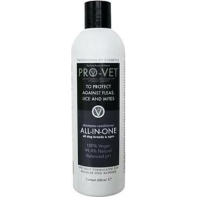 PRO-VET All in One antiparazitný šampón a kondicionér pre psov 500 ml