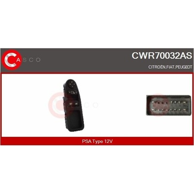 Spínač, zvedací zařízení oken CASCO CWR70032AS