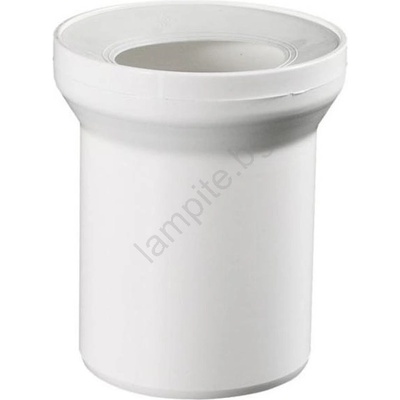 Bruckner - Прав съединител за тоалетна чиния 25 см бял (SH0250)