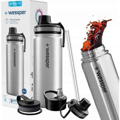 Wessper ActiveMax Steeline stříbrná 500 ml