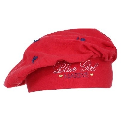 dětský dívčí baret Pupill blue červený