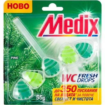 MEDIX ароматизатор за тоалетна чиния, Wc fresh drops, Бор, 55гр