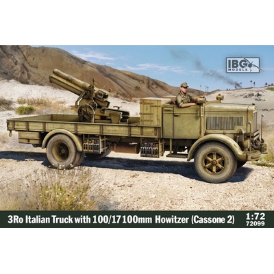 IBG 3Ro Italian Truck with 100mm Howitzer Cassone 2 72099 1:72