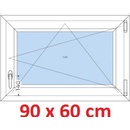 Soft Plastové okno 90x60 cm, otváravé a sklopné