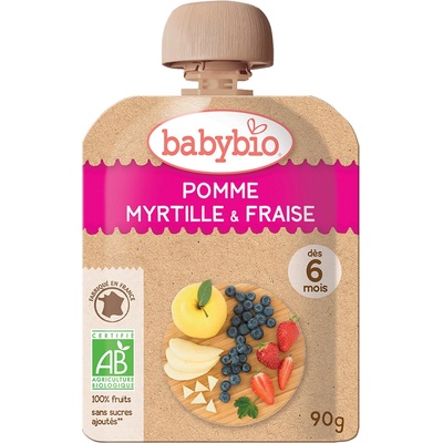 Babybio kapsička Jablko borůvky jahody 90 g