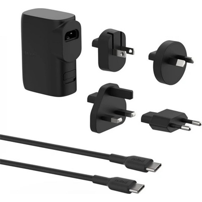Belkin BOOST CHARGE HYBRID зарядно за пътуване с USB+Type-C изход, 25 W, AU, ЧЕРНО BPZ003BT1MBK-B6 (BPZ003BT1MBK-B6)
