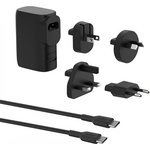 Belkin BOOST CHARGE HYBRID зарядно за пътуване с USB+Type-C изход, 25 W, AU, ЧЕРНО BPZ003BT1MBK-B6 (BPZ003BT1MBK-B6)