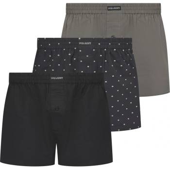 Lyle and Scott Боксерки Lyle and Scott Men's Woven Tailored Boxers - Gray Black