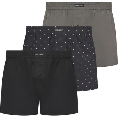 Lyle and Scott Боксерки Lyle and Scott Men's Woven Tailored Boxers - Gray Black