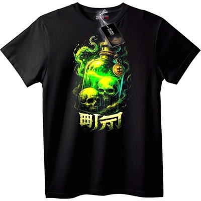 NOONEBRAND Тениска Мистични черепи с бутилка - XL, White