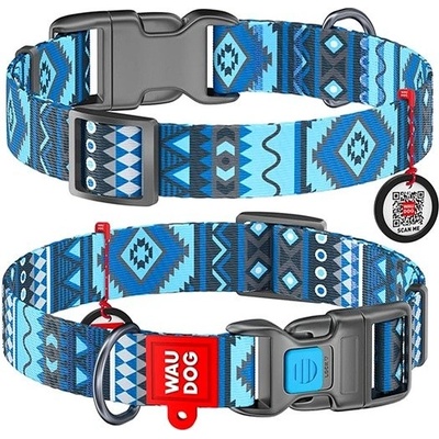 Waudog Obojek nylonový Ethno Blue QR