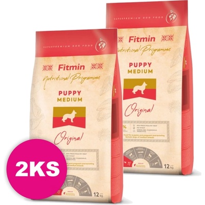 Fitmin dog medium puppy 2 x 12 kg