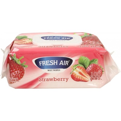 Fresh Air vlhčené ubrousky 100 ks klip Jahoda