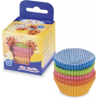 PAP Cukrárenský košíček farebný mix Ø35x20mm 100 ks