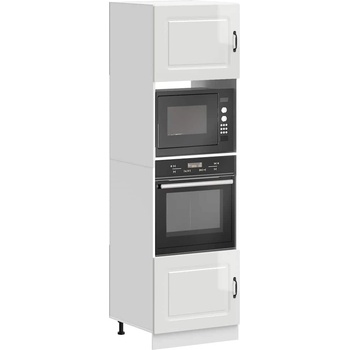 vidaXL Шкафове за фурна, 2 бр. "Kalmar", гланцово бяло, инженерно дърво (3315033)