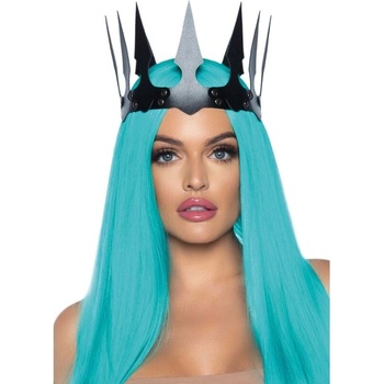 Leg avenue - leg avenue accessories Корона leg avenue - synthetic leather maleficent crown with studs black
