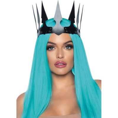Leg avenue - leg avenue accessories Корона leg avenue - synthetic leather maleficent crown with studs black