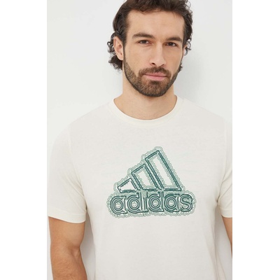 Adidas Памучна тениска adidas 0 в бежово с принт IS2873 (IS2873)