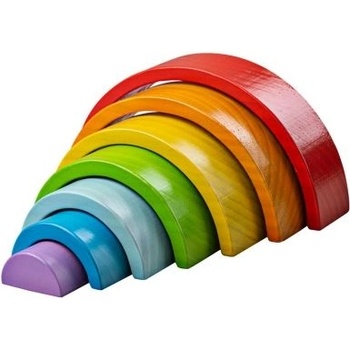 Bigjigs Toys - Дървена играчка за сортиране - Дъга - Малка (BJ499)
