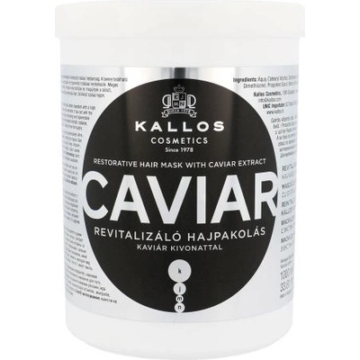 Kallos Caviar Restorative Hair Mask маска за коса за блясък и мекота 1000 ml за жени