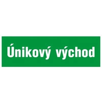 Fotoluminiscenční samolepka Únikový východ 210 x 100 mm Varianta: Samolepící fotoluminiscenční zpěněné PVC