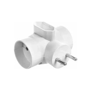 TIMEX-ELEKTRO Timex Plug-in trimmer 2x2P +1xEURO with illumination white R-20/S