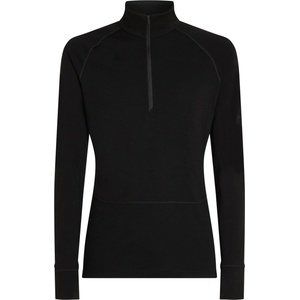 Icebreaker Мъжко мериносово термобельо Icebreaker Merino 200 Zoneknit L/S Half Zip Merino base layer - Black (015-2296-0213)