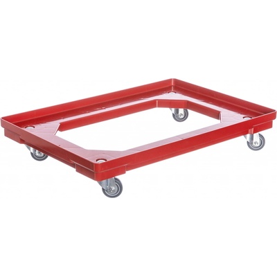PK Group Vozík pod přepravky 4 otočná kolečka 50 mm polyuretan Barvy: Červená