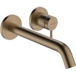Hansgrohe Tecturis S - Смесител за мивка за вграждане, с изпразнител, за двуотворен монтаж, EcoSmart, четкан бронз 73351140 (73351140)