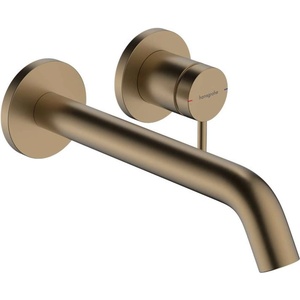 Hansgrohe Tecturis S - Смесител за мивка за вграждане, с изпразнител, за двуотворен монтаж, EcoSmart, четкан бронз 73351140 (73351140)