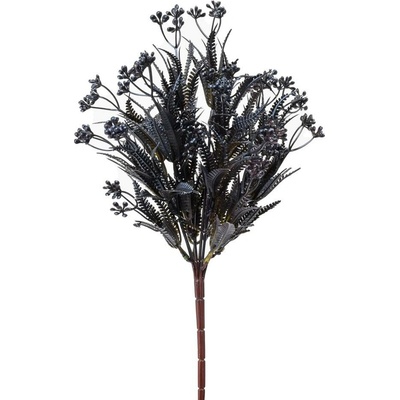 ZELEŇ DROB.KVIETKY ZELENO-MODRÝ METAL 37cm