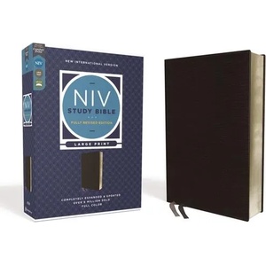 NIV Study Bible, Fully Revised Edition, Large Print, Bonded Leather, Black, Red Letter, Comfort Print | Mark L. Strauss, Jeannine K. Brown (ISBN: 9780310090335)