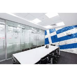 DIMEX ART Самозалепваща се флизелинова фототапета гръцко знаме 375 x 250 см
