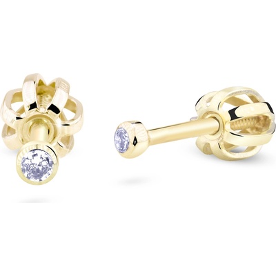 Cutie Jewellery - diamonds Náušnice DZ3032 na šroubek ze zlata s diamanty