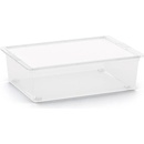 KIS Plastový úložný box C-Box Transparent L s kolečky, 27 L
