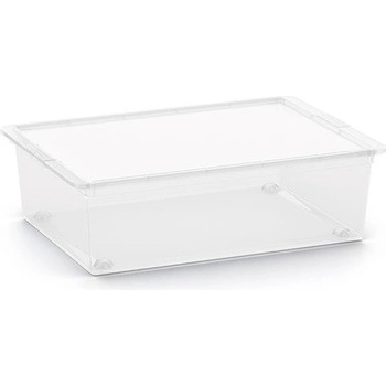 KIS Plastový úložný box C-Box Transparent L s kolečky, 27 L
