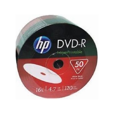 HPE Hp dvd-r printable 4.7gb 16x - 50 бр. , целофан