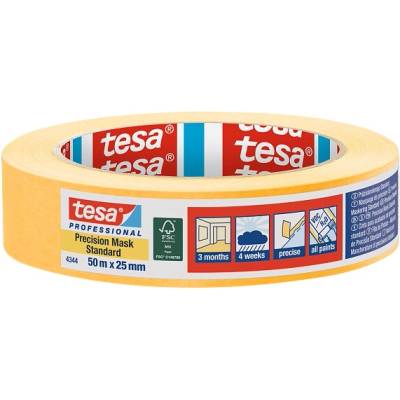 tesa ХАРТИЕНА ЛЕНТА Tesa ЗА ПРЕЦИЗНО ПОКРИВАНЕ 25ммх50м ОРАНЖ (04344-00003-00)
