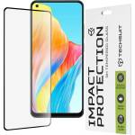 Techsuit Oppo A78 4G - 111D пълно покритие / пълно залепено стъкло - черно