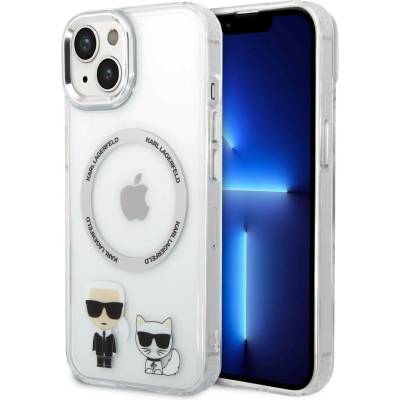 KARL LAGERFELD Гръб Karl Lagerfeld MagSafe Compatible Case Гръб Karl and Choupette за iPhone 14 - Прозрачен
