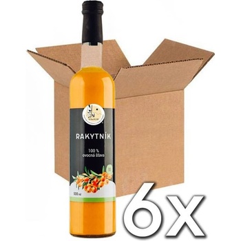 Valach BIO prírodná rakytníková šťava 100% 6 x 0,5 l