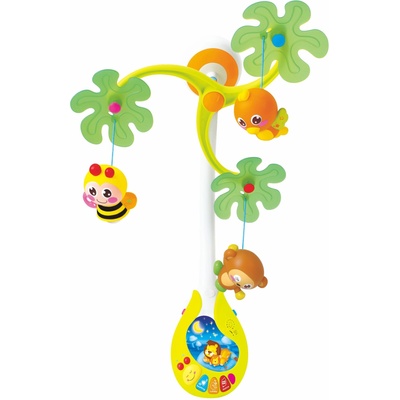 Hola Toys Музикална въртележка и лампа Hola toys - Джунгла (H818)